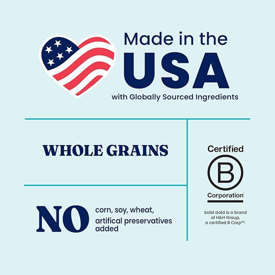 Solid Gold Large Breed Puppy Food W/Nutrientboost - Made With Real Bison, Oatmeal & Barley - Wolf Cub Whole Grain Puppy Food For Large Breed For Healthy Growth And Balanced Nutrition - 3.75 Lb Bag