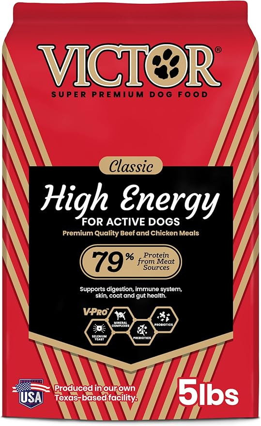 Victor Super Premium Dog Food  High Energy Dry Dog Food For Active Dogs  Gluten Free Dog Food With Beef And Chicken Meal Proteins For Sporting Dogs  All Breeds And All Life Stages, 5 Lb