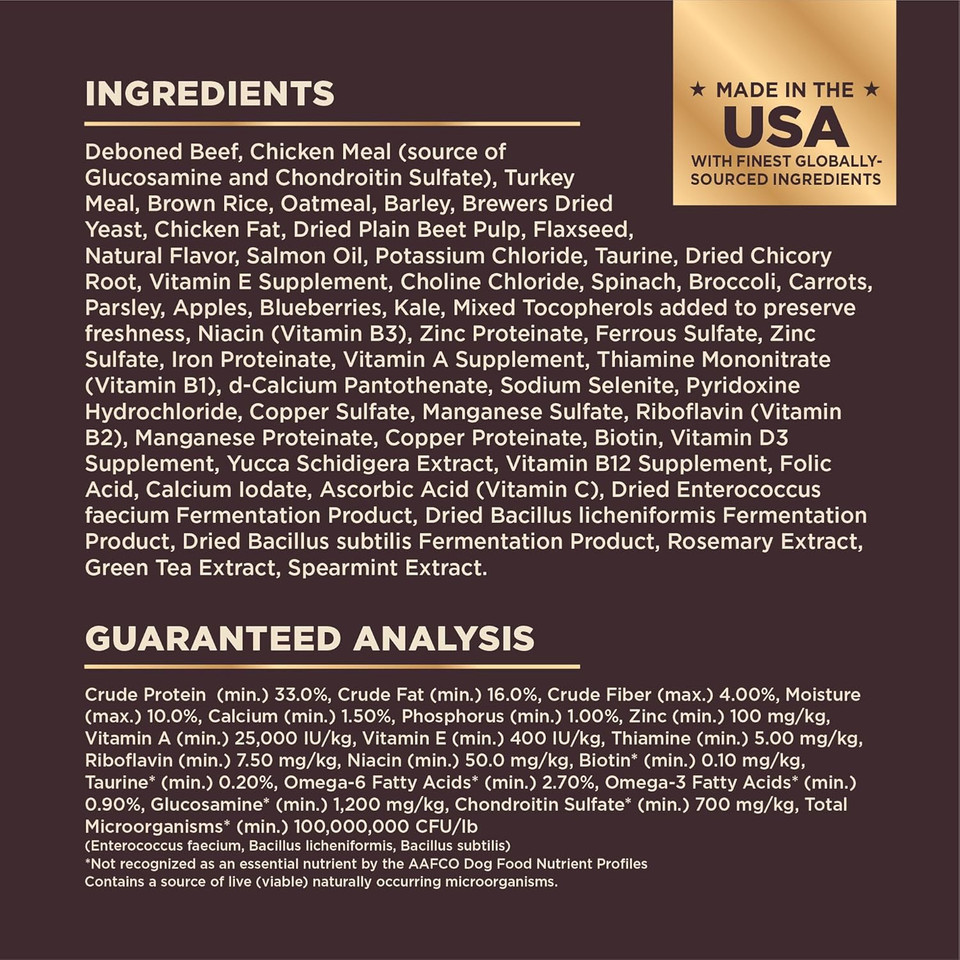 Wellness Core+ (Formerly Rawrev) Grained Dry Dog Food, Beef & Barley Recipe, 18 Pound Bag
