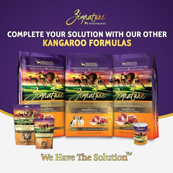Zignature Kangaroo Limited Ingredient Formula Dry Dog Food Small Bites Dry Dog Food 4Lb