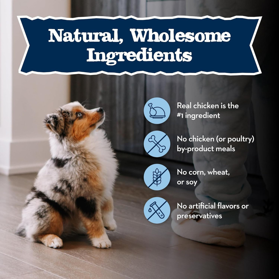 Blue Buffalo Baby Blue Natural Puppy Wet Dog Food, Healthy Growth Formula With Dha, Chicken And Vegetable Recipe, 12.5-Oz. Cans (12 Count)