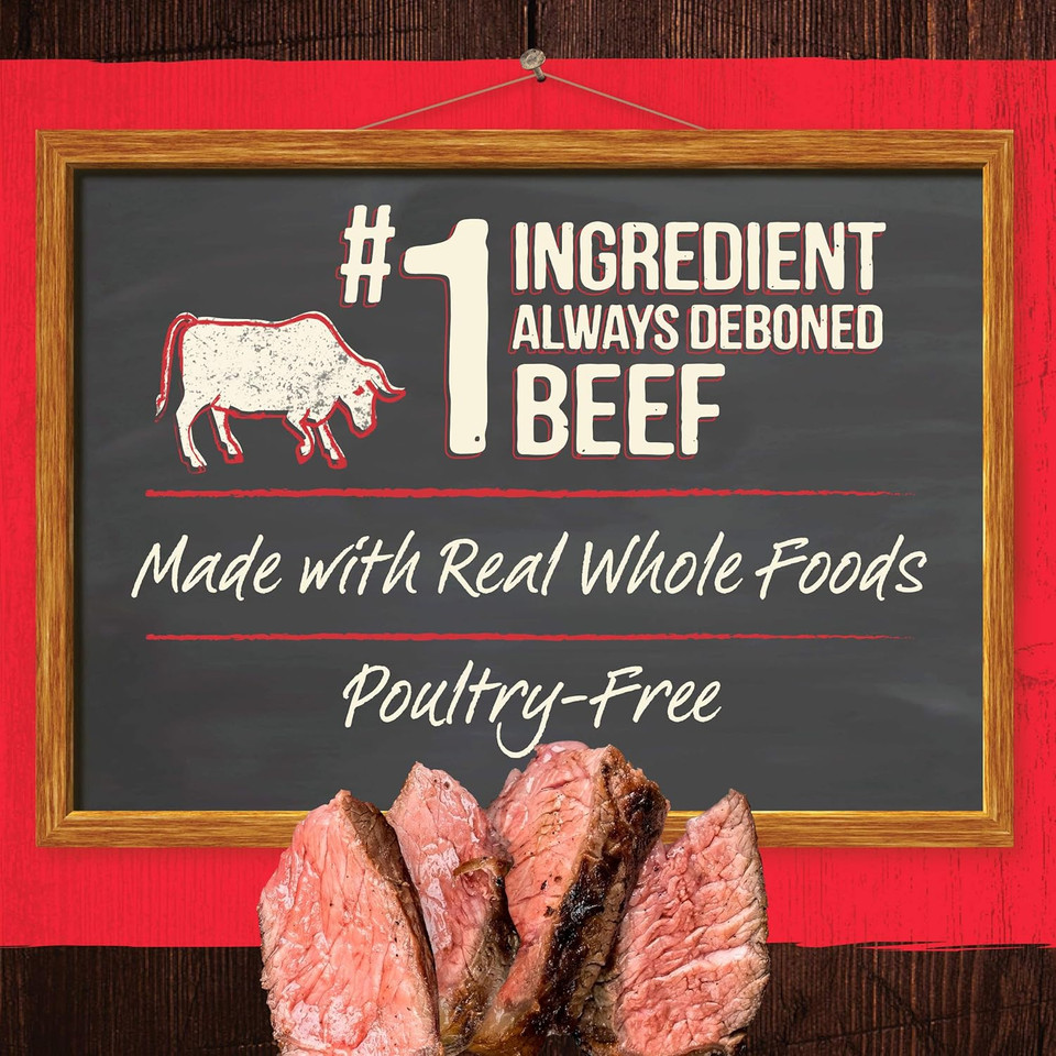 Merrick Grain Free Premium And Natural Canned Dog Food, Soft And Healthy Wet Recipe, Real Beef Lamb And Bison - (Pack Of 12) 12.7 Oz. Cans