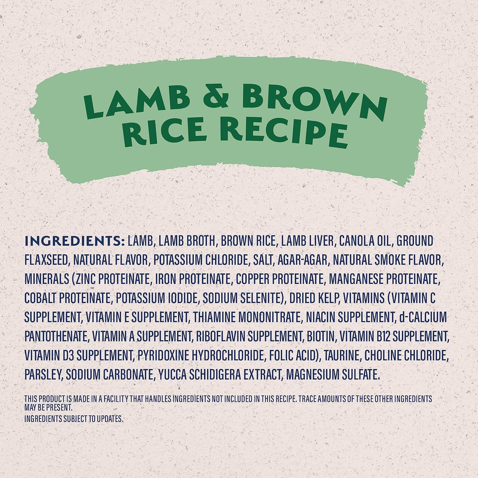 Natural Balance Limited Ingredient Adult Wet Canned Dog Food With Healthy Grains, Lamb & Brown Rice Recipe, 13 Ounce (Pack Of 12)