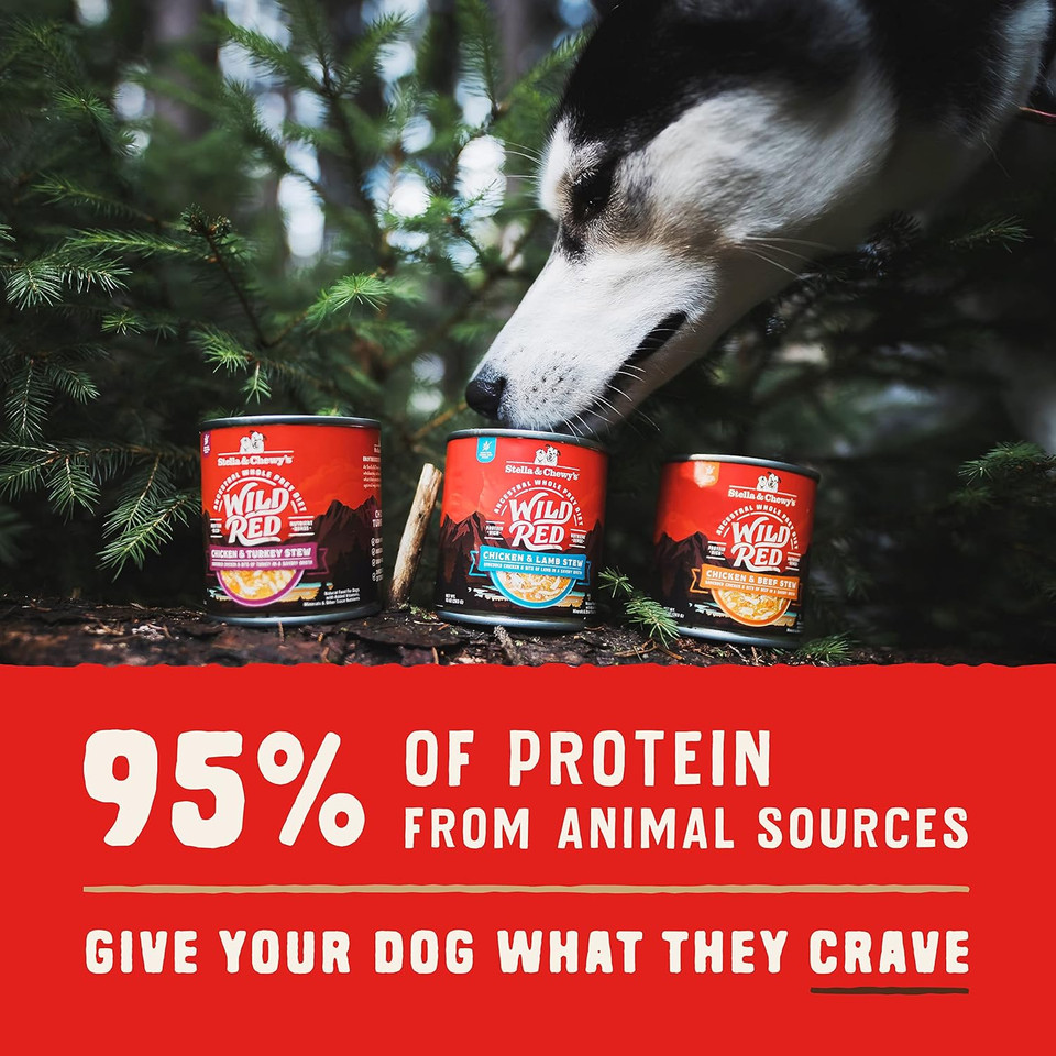 Stella & Chewy'S Wild Red Wet Dog Food Chicken & Beef Stew High Protein Recipe, 10 Ounce (Pack Of 6)
