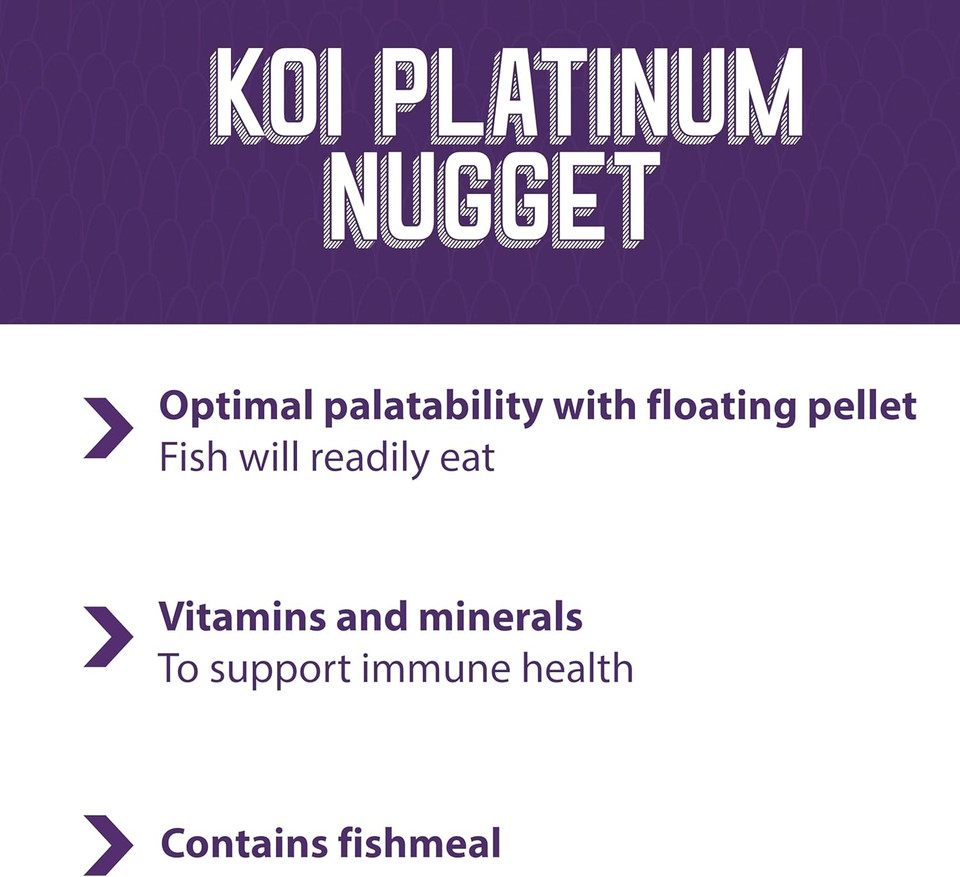 Mazuri Koi | Platinum Nuggets Nutritionally Complete Koi Fish Food | For Medium Koi - 3.5 Pound (3.5 Lb.) Bag