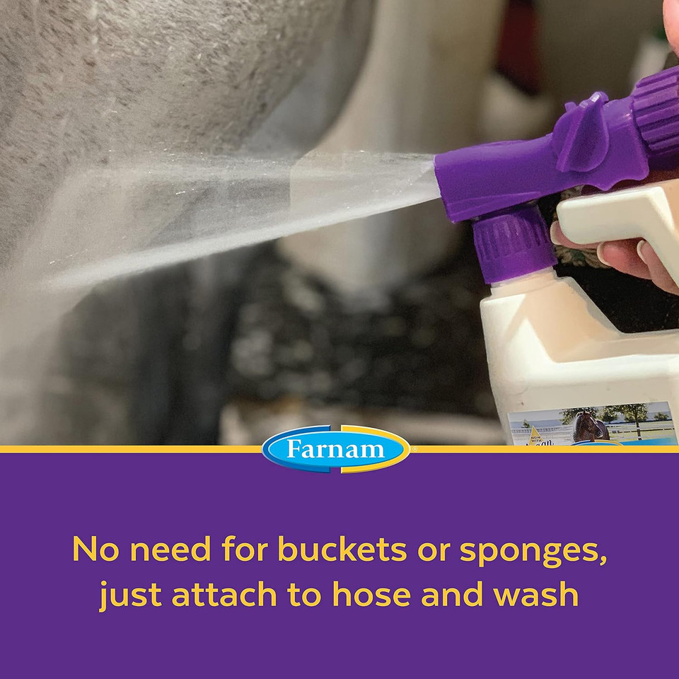 Farnam Vetrolin Body Wash Ultra-Hydrating Shampoo For Horses And Dogs 32 Ounces,Green