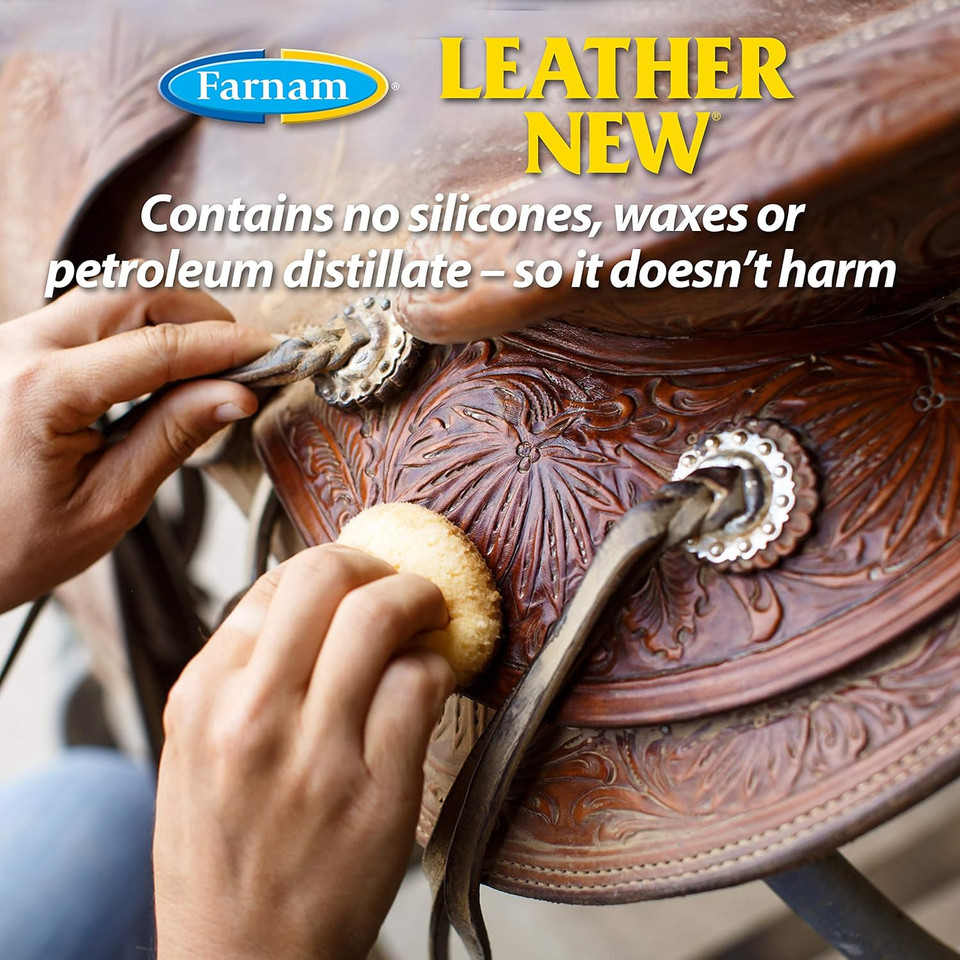 Farnam Leather New Deep-Cleaning Conditioner And Restorer For Saddles And Leather, 16 Ounces