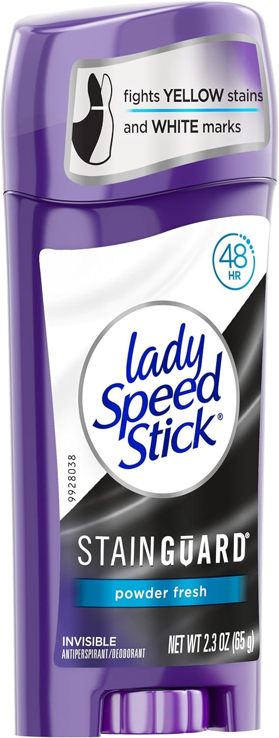 Lady Speed Stick Antiperspirant Deodorant, Stainguard, Powder - 2.3 Oz