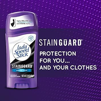 Lady Speed Stick Antiperspirant Deodorant, Stainguard, Powder - 2.3 Oz