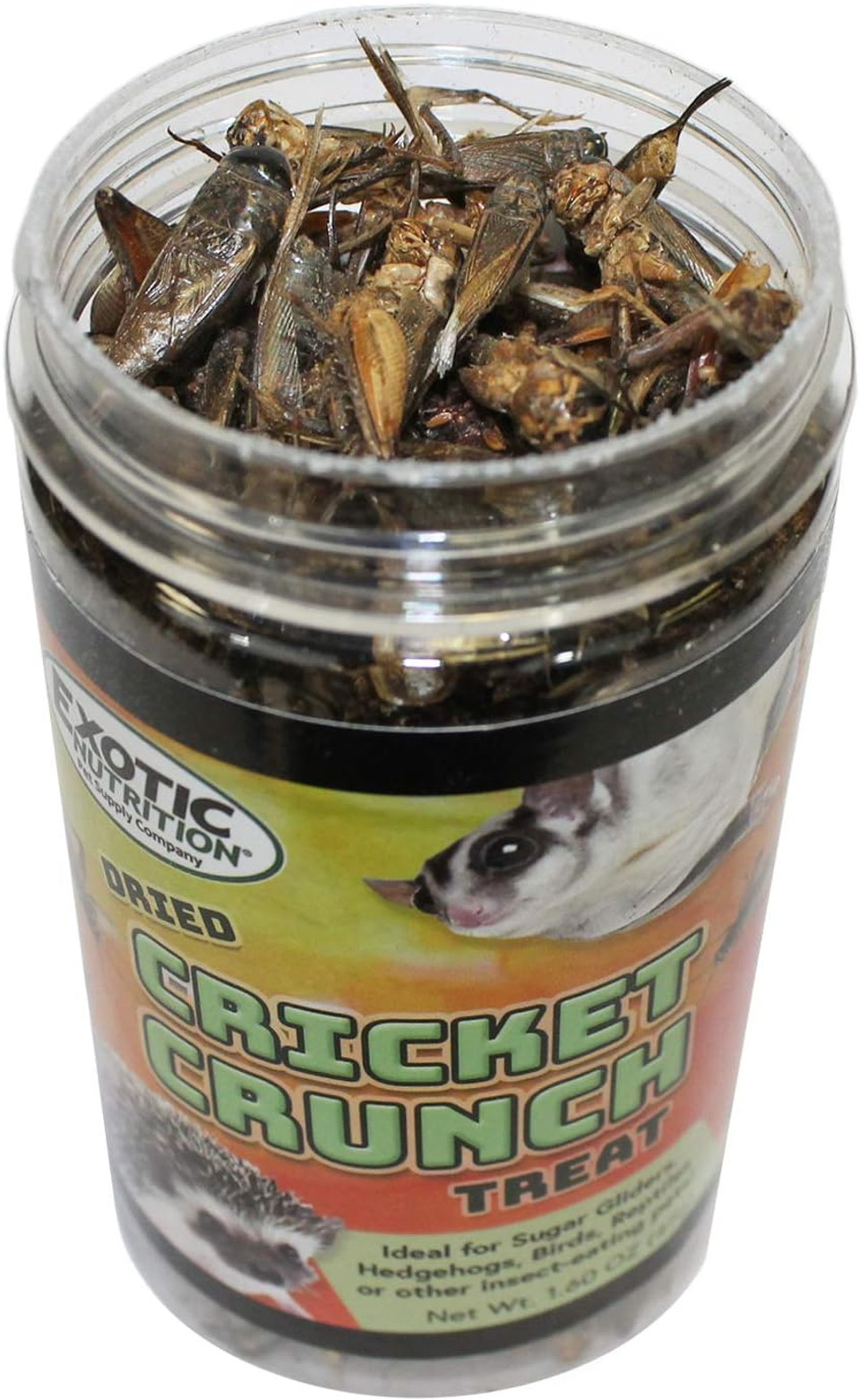 Cricket Crunch (3.2 Oz.) - All Natural Healthy High Protein Insect Treat - Chickens, Birds, Hedgehogs, Bluebirds, Reptiles, Sugar Gliders, Opossums, Skunks, Lizards, Fish, Turtles, Amphibians
