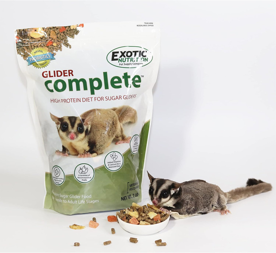 Sugar Glider Complete Deluxe Food Starter Package - Nutritionally Complete Pellet Diet & High Protein Supplemental Food For Sugar Glidersã¢Â (3 Piece Set)