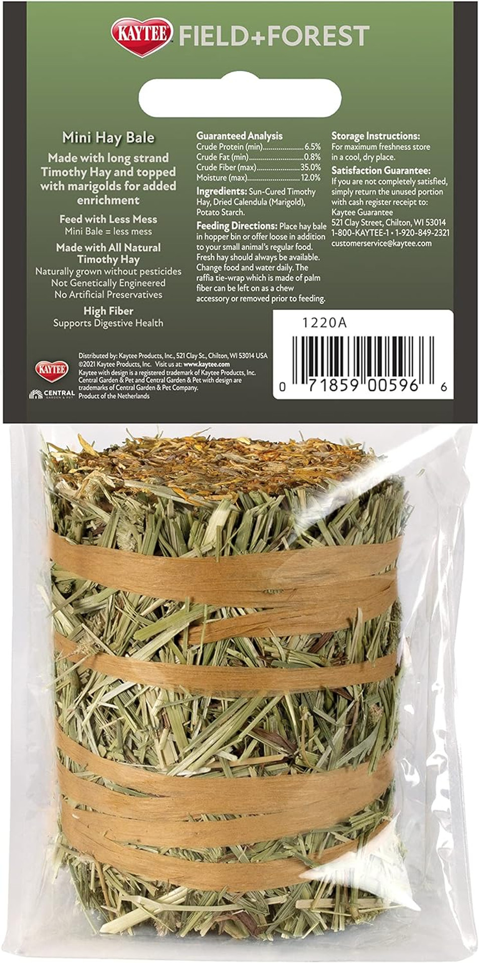 Kaytee Field+Forest Mini Hay Bales Marigold 3.5 Ounces
