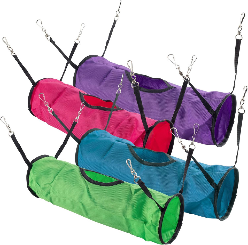 Kaytee Simple Sleeper Play Tunnel Pink, Purple, Blue, Green 15 Inches X 4.5 Inches