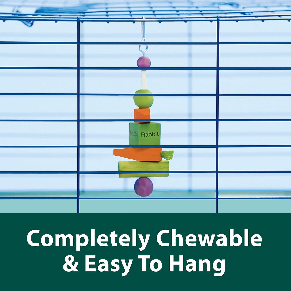 Kaytee Perfect Chews Hanging Wood Chew Toy For Pet Rabbits And Other Small Animals