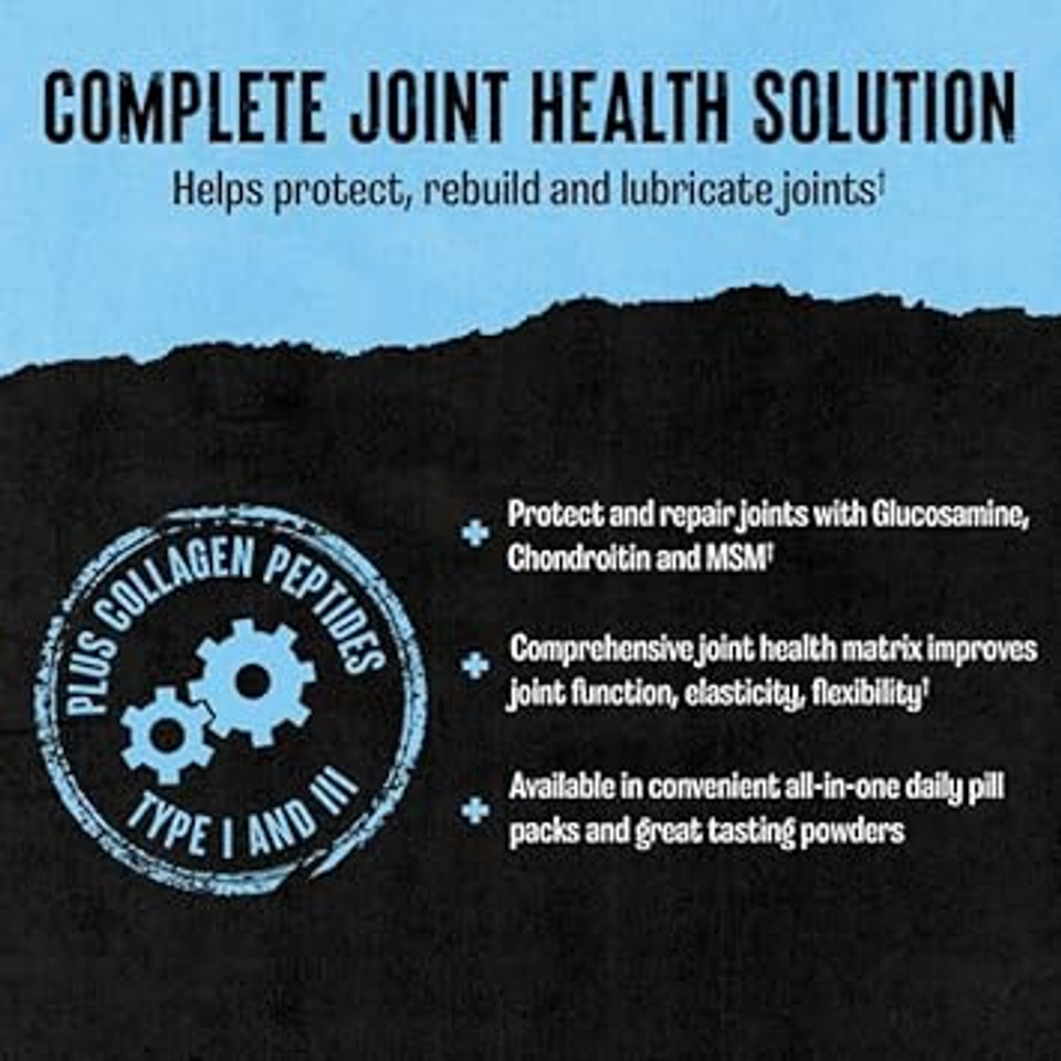 Animal Flex Powder  All-In-One Complete Joint Support Supplement  Contains Collagen, Turmeric Root, Curcumin, Glucosamine & Chondroitin  Helps Repair And Restore Joints Cherry Flavor, 30 Scoops