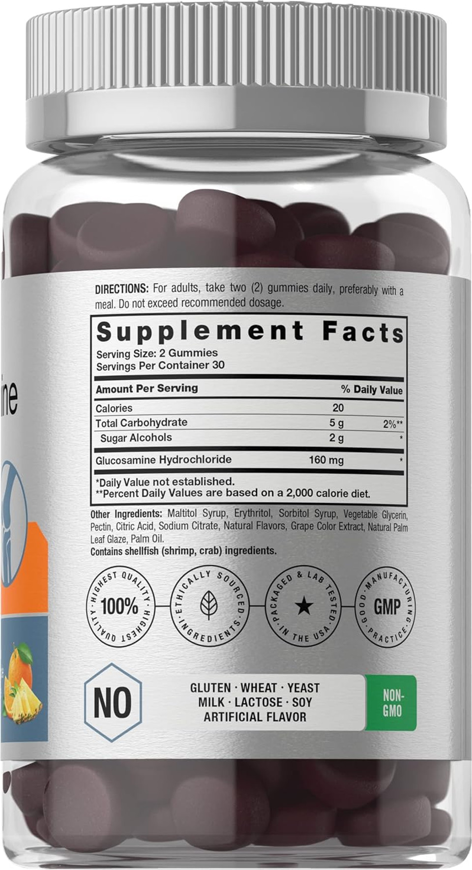 Horbã£Â¤Ach Glucosamine Gummies | Sugar Free | 60 Count | Pineapple Orange Flavor | Non-Gmo, Gluten Free Supplement