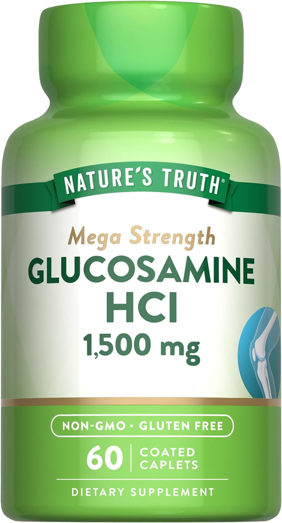 Nature'S Truth Glucosamine Hci 1500Mg | 60 Caplets | Mega Strength Supplement | Non-Gmo & Gluten Free Supplement