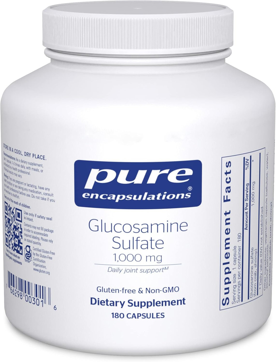Pure Encapsulations Glucosamine Sulfate 1,000 Mg | Supplement For Joint Support And Mobility, Cartilage Health, And Connective Tissue* | 180 Capsules