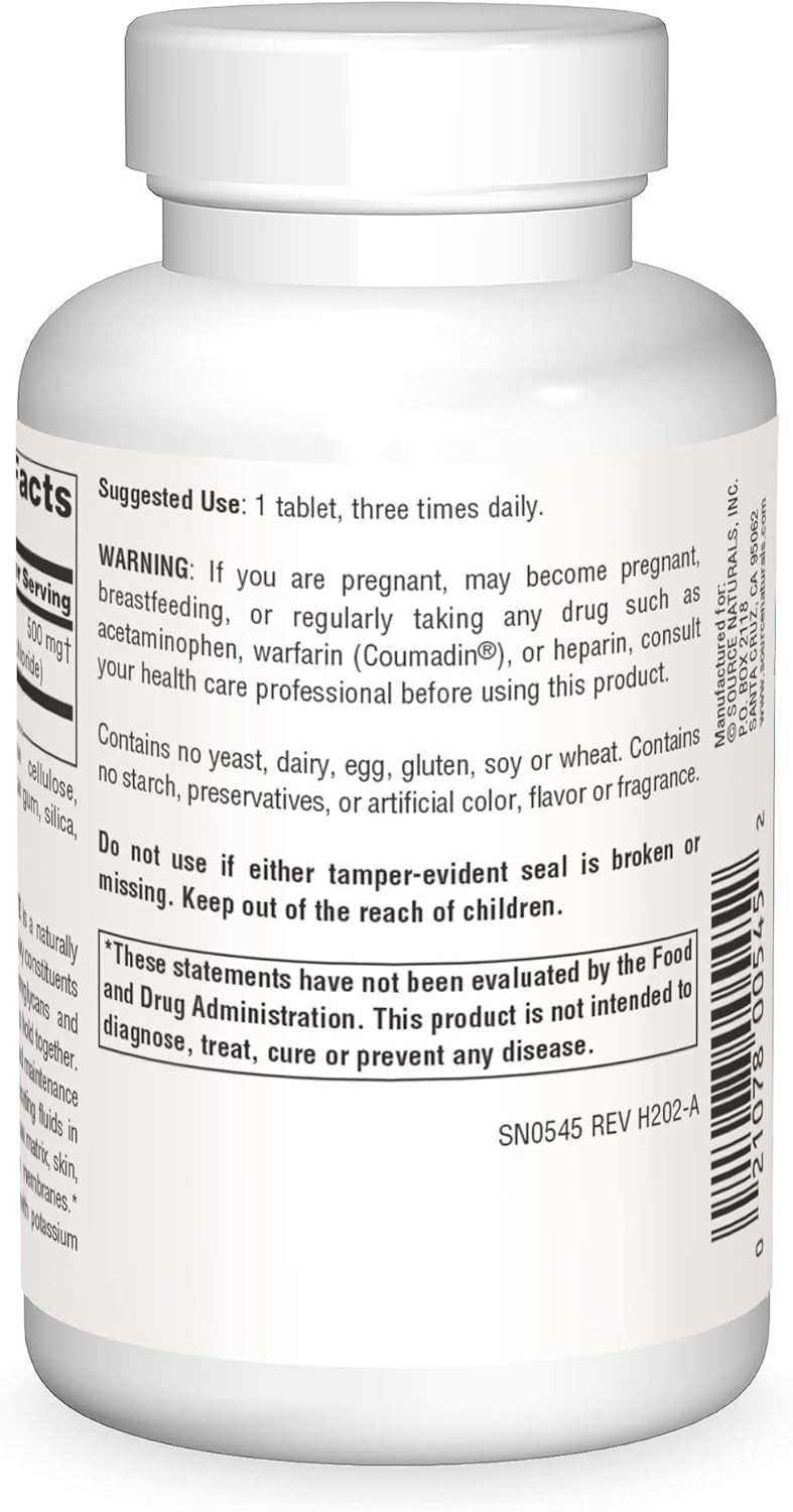 Source Naturals Glucosamine Sulfate, Sodium-Free, For Joint Support, 500 Mg - 120 Tablets