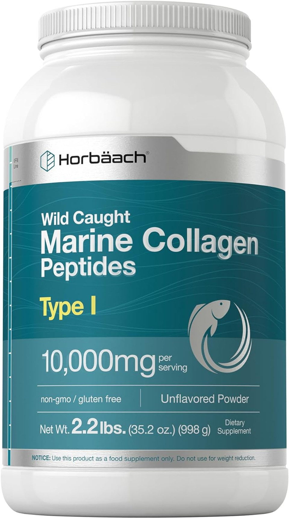 Horbã£Â¤Ach Marine Collagen Powder 2.2 Lbs | Hydrolyzed Collagen Peptides | Unflavored | Keto, Paleo, Non-Gmo, Gluten Free Supplement