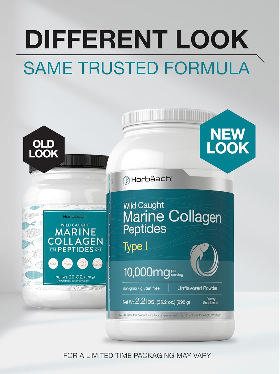 Horbã£Â¤Ach Marine Collagen Powder 2.2 Lbs | Hydrolyzed Collagen Peptides | Unflavored | Keto, Paleo, Non-Gmo, Gluten Free Supplement
