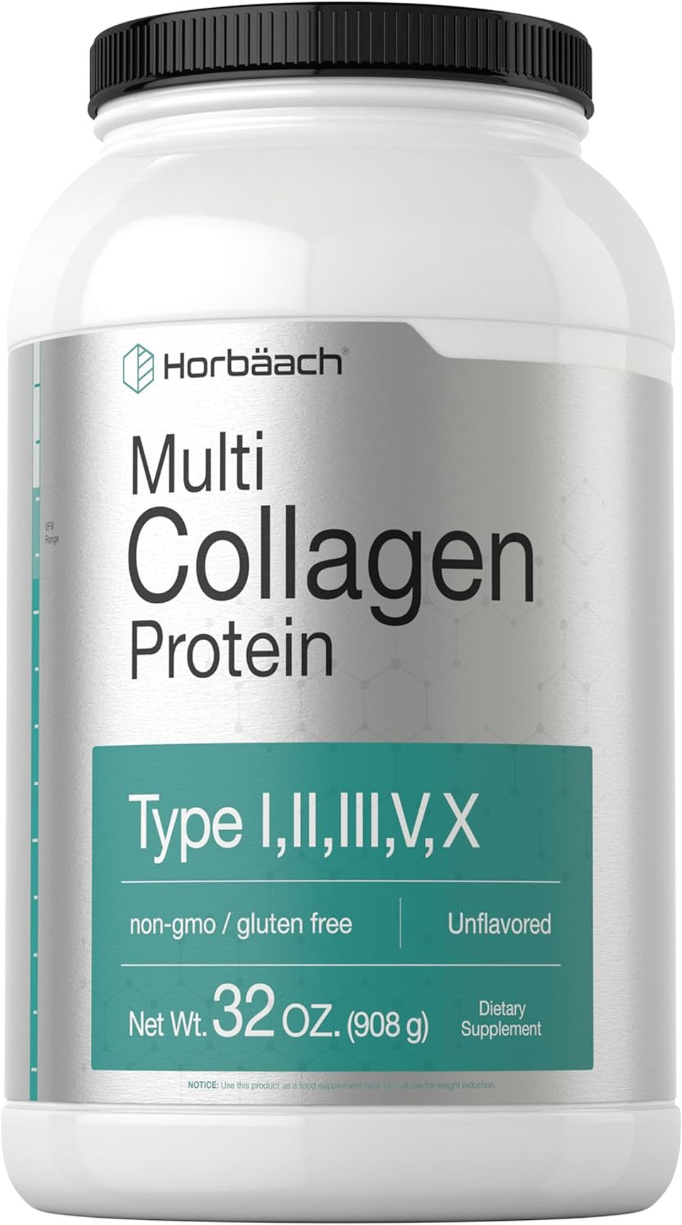 Horbaach Multi Collagen Protein Powder 32 Oz | Type I, Ii, Iii, V, X | Hydrolyzed Collagen Peptides | Keto & Paleo Friendly | Unflavored & Gluten Free Horbaach Multi Collagen Protein Powder 32 Oz | Type I, Ii, Iii, V, X | Hydrolyzed Collagen Peptides | Keto & Paleo Friendly | Unflavored & Gluten Free