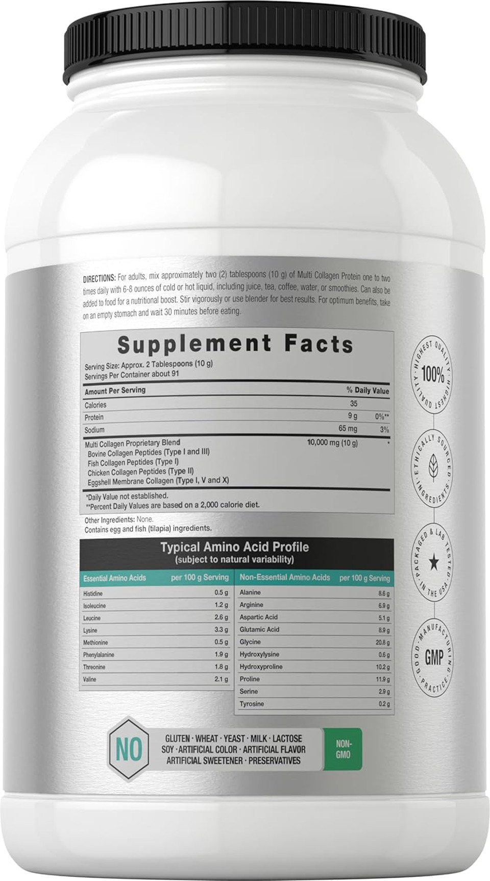 Horbaach Multi Collagen Protein Powder 32 Oz | Type I, Ii, Iii, V, X | Hydrolyzed Collagen Peptides | Keto & Paleo Friendly | Unflavored & Gluten Free Horbaach Multi Collagen Protein Powder 32 Oz | Type I, Ii, Iii, V, X | Hydrolyzed Collagen Peptides | Keto & Paleo Friendly | Unflavored & Gluten Free