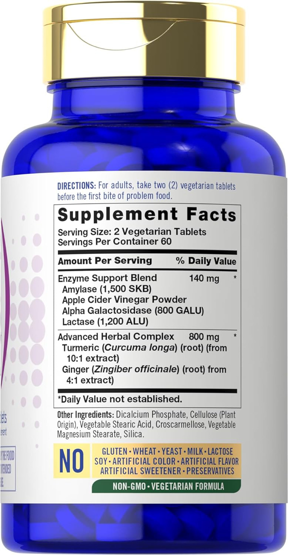Carlyle Bloat & Gas Support For Men & Women | 120 Tablets | Extra Strength Pills | Supplement With Enzymes, Turmeric, Ginger & More | Non-Gmo & Vegetarian Formula Carlyle Bloat & Gas Support For Men & Women | 120 Tablets | Extra Strength Pills | Supplement With Enzymes, Turmeric, Ginger & More | Non-Gmo & Vegetarian Formula