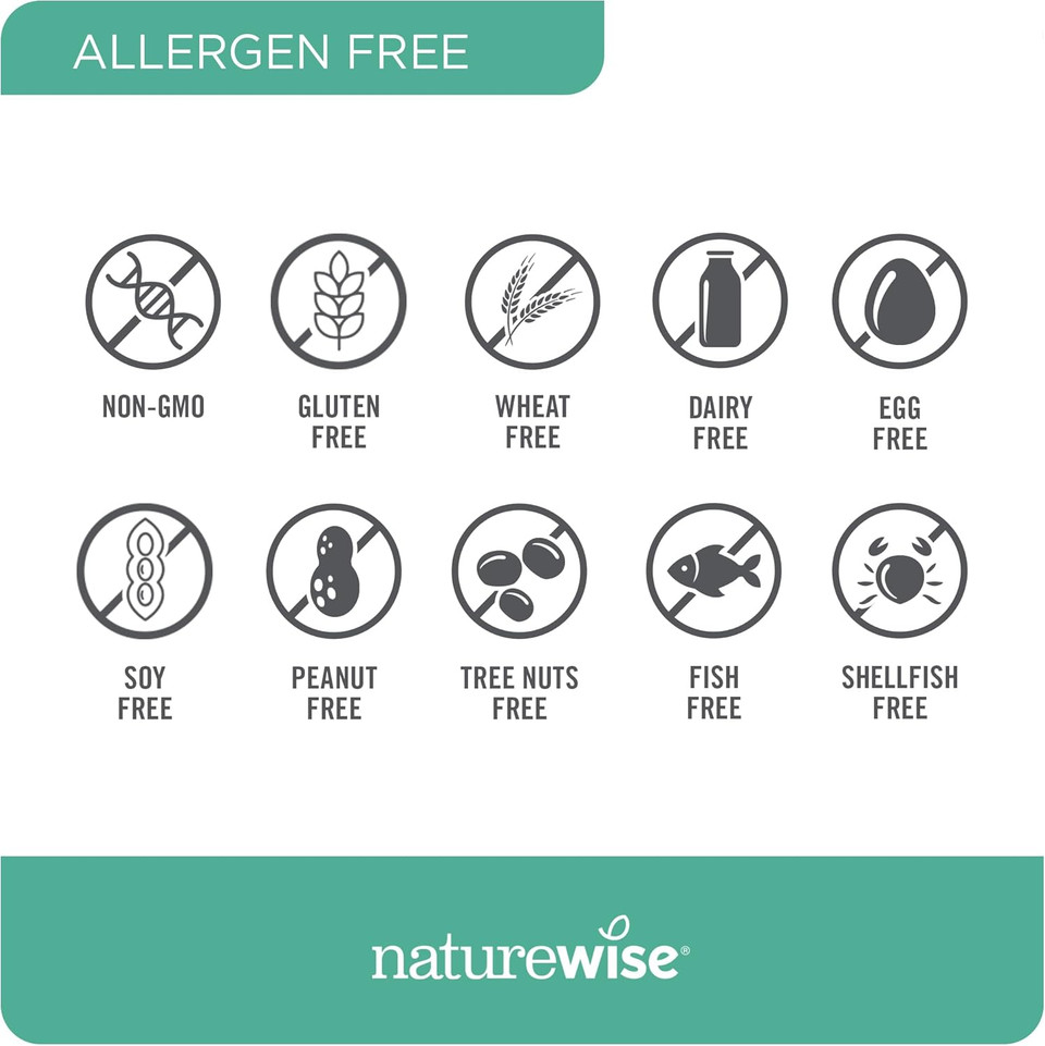 Naturewise Digestive Enzymes - Multi Enzymes With Probiotics + Prebiotics - Bromelain + Papaya Enzyme For Digestion Of Carbs, Fats, Proteins, & Fiber - Soy-Free, Non-Gmo - 60 Capsules[1-Month Supply]