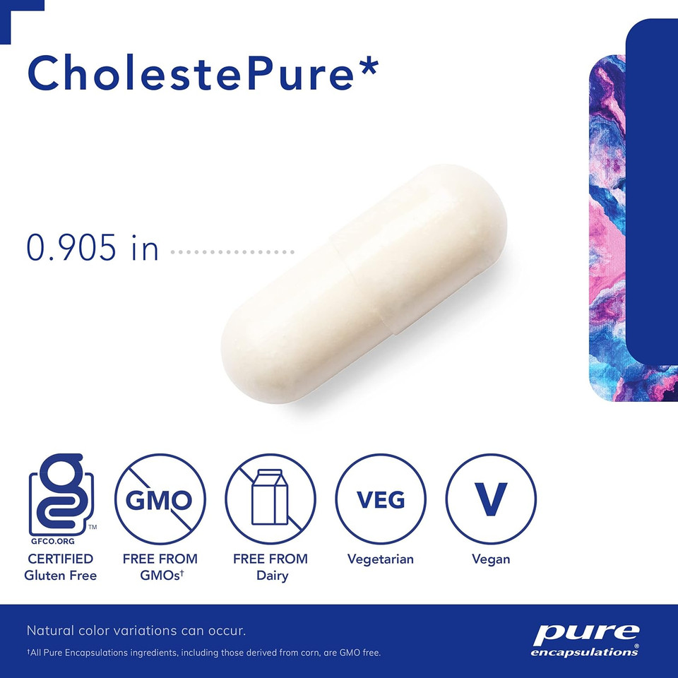 Pure Encapsulations Cholestepure | Supplement To Support Cardiovascular Health, Enzyme Function, And Lipid Metabolism* | 90 Capsules