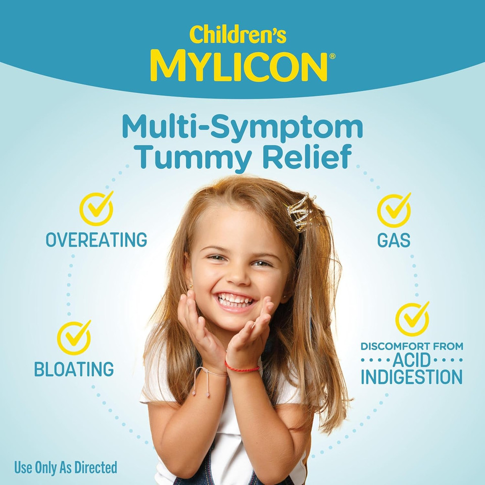Mylicon Children'S Tummy Relief For Kids, 24 Cherry Flavored Chewable Tablets