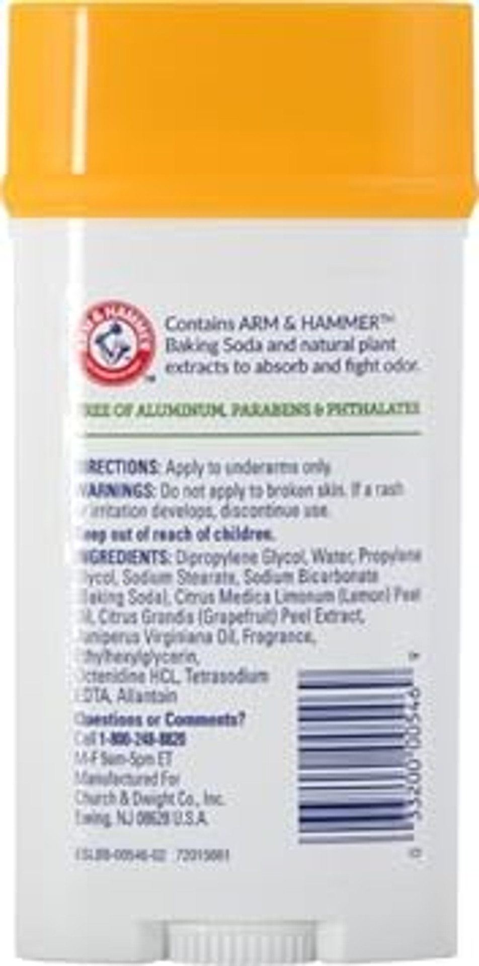 Arm & Hammer Essentials Solid Deodorant, Clean(Juniper Berry), Wide Stick, 2.5 Oz. (Pack Of 3)