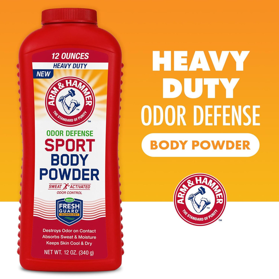 Arm & Hammer Sport Body Powder, Powder For Men And Women, Fresh Feeling, Talc Free, Aluminum Free Odor Defense With Baking Soda Arm & Hammer Sport Body Powder, Powder For Men And Women, Fresh Feeling, Talc Free, Aluminum Free Odor Defense With Baking Soda