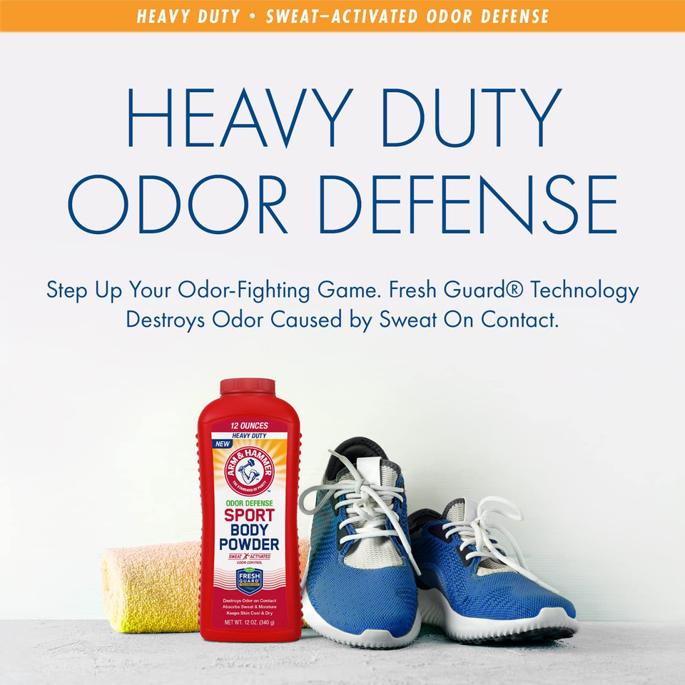 Arm & Hammer Sport Body Powder, Powder For Men And Women, Fresh Feeling, Talc Free, Aluminum Free Odor Defense With Baking Soda Arm & Hammer Sport Body Powder, Powder For Men And Women, Fresh Feeling, Talc Free, Aluminum Free Odor Defense With Baking Soda