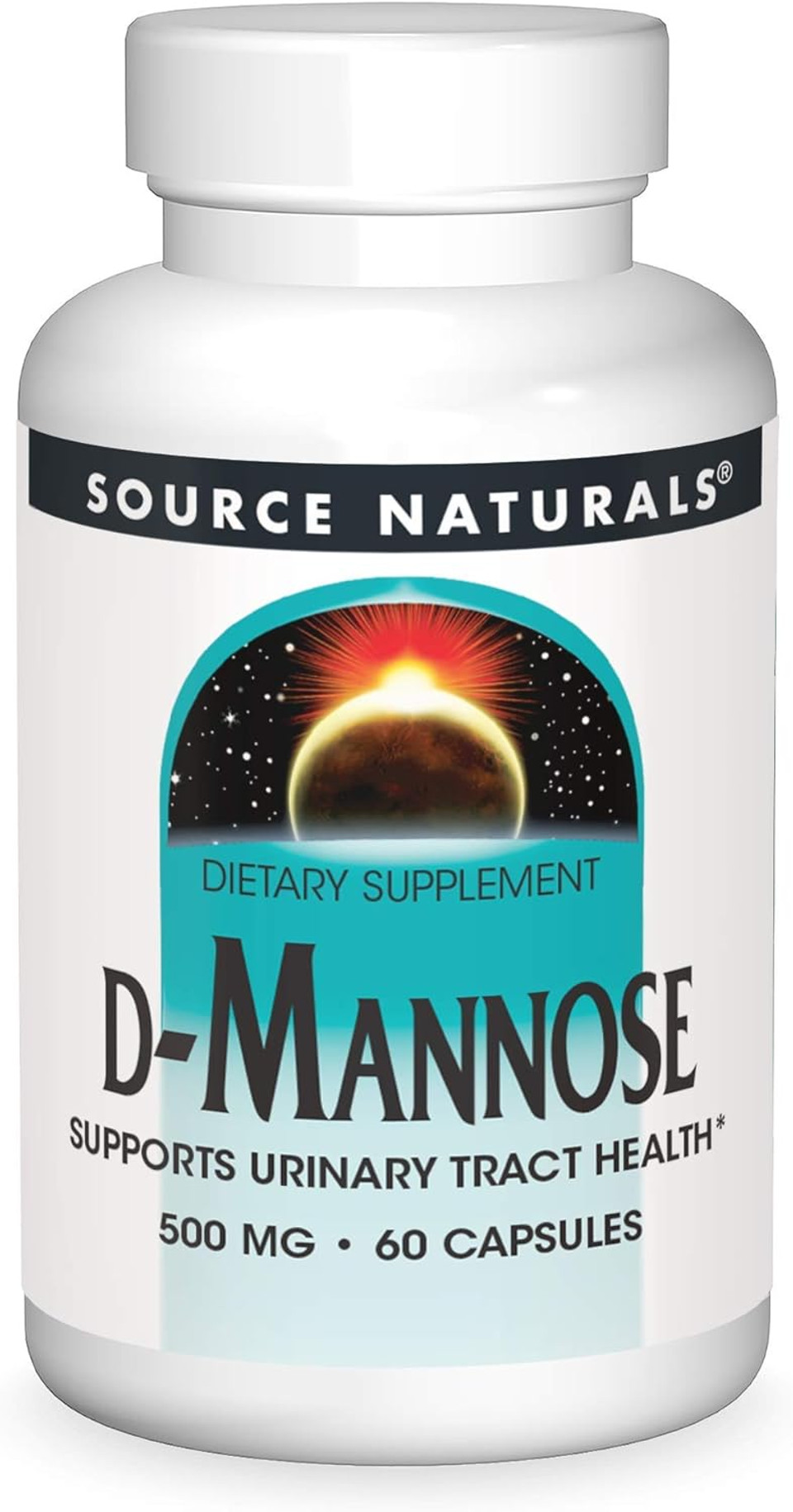 Source Naturals D-Mannose, Potent Urinary Tract & Bladder Health Support*, 500Mg - 60 Capsules
