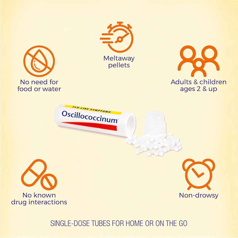 Boiron Oscillococcinum For Relief From Flu-Like Symptoms Of Body Aches, Headache, Fever, Chills, And Fatigue - 60 Count (2 Pack Of 30)