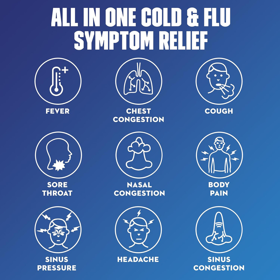 Mucinex Fast-Max Max Strength Cold And Flu Medicine For Adults, Daytime Cold Medicine, Over-The-Counter Medication With Acetaminophen, Dextromethorphan Hbr, Guaifenesin, Phenylephrine Hcl, 20 Caplets