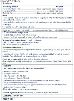 Vicks Children'S Vaporub, Topical Cough Suppressant And Analgesic, Relieves Coughs And Minor Aches And Pains, Clinically Proven, Starts Working In Minutes For Fast Relief, For Children Ages 2+, 1.76Oz