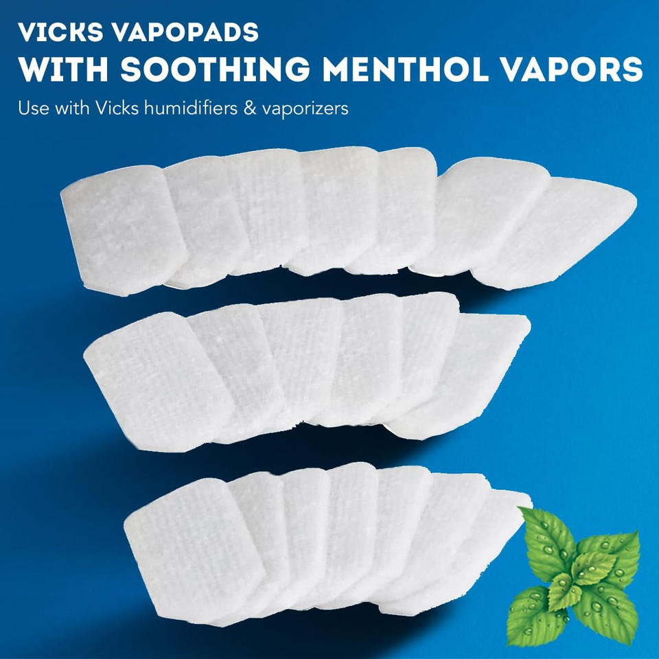 Vicks Vapopads, 20 Count  Soothing Menthol Vapor Pads For Vicks Humidifiers, Vaporizers, Waterless Vaporizers, And Plug-Ins, Vsp-19