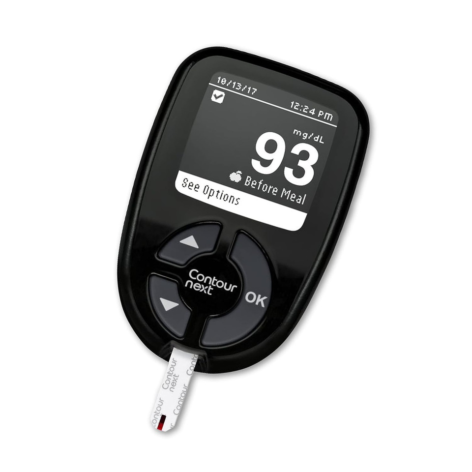 Ascensia Contour Next Blood Glucose Monitoring System  All-In-One Kit For Diabetes With Glucose Monitor And 20 Test Strips For Blood Sugar & Glucose Testing