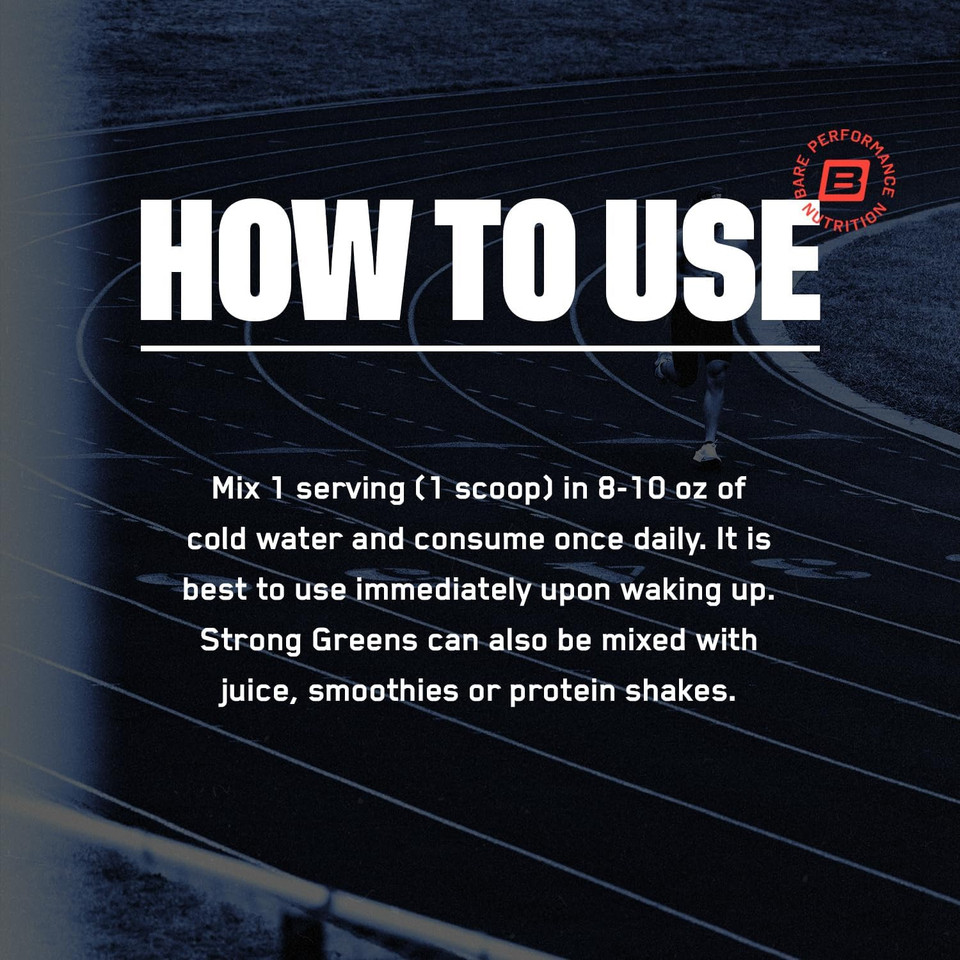 Bare Performance Nutrition, Bpn Strong Greens Superfood Powder, Lemon, 30 Servings