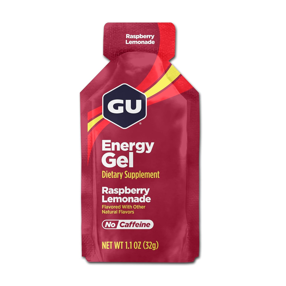 Gu Energy Original Sports Nutrition Energy Gel, 8-Count, Vegan, Gluten-Free, Kosher, And Dairy-Free On-The-Go Energy For Any Workout, Raspberry Lemonade