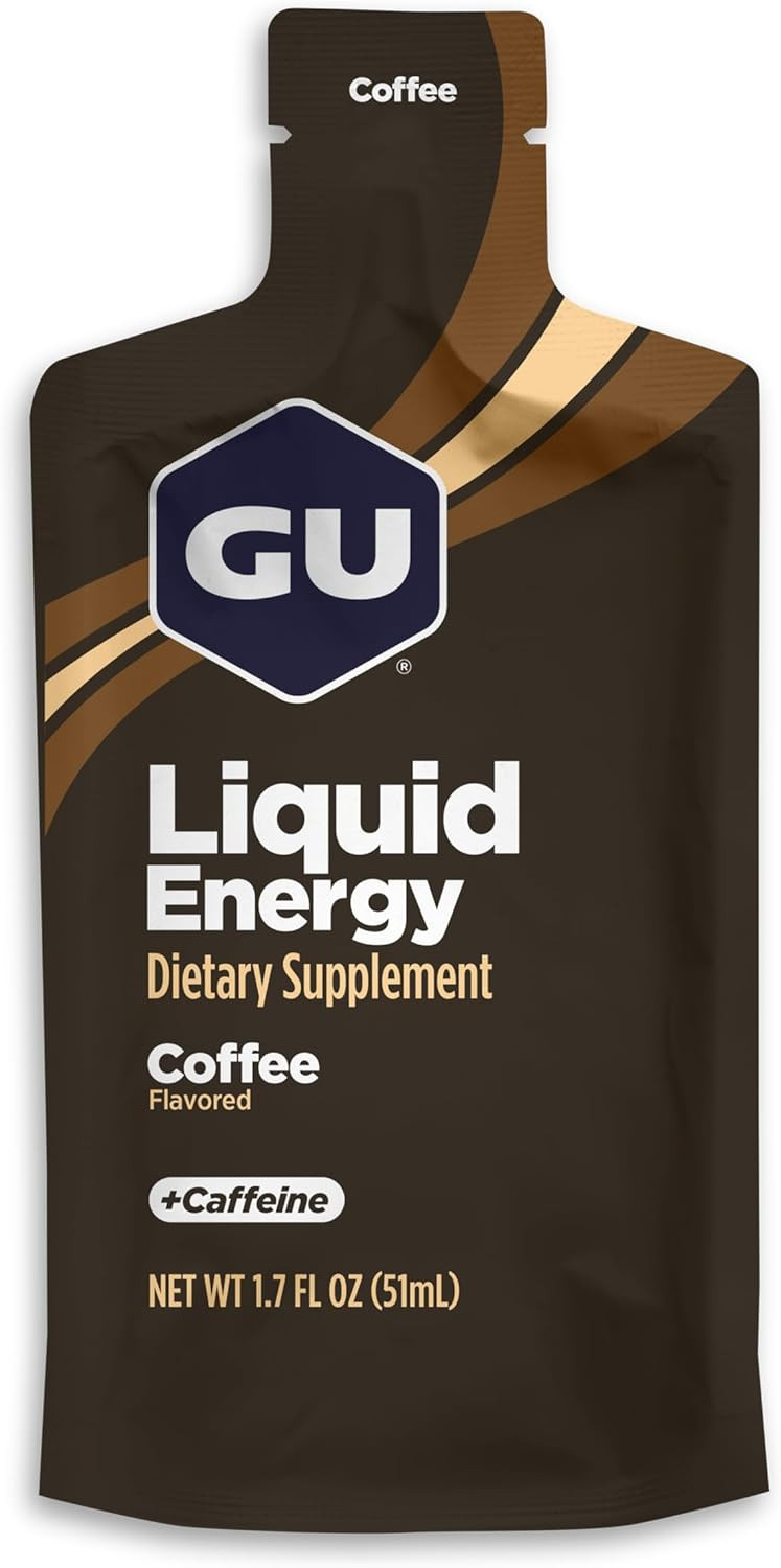 Gu Energy Liquid Energy Gel With Complex Carbohydrates, Vegan, Gluten-Free, And Dairy-Free On-The-Go Energy For Any Workout, 12-Count, Coffee