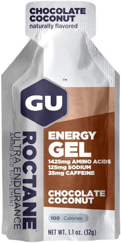 Gu Energy Roctane Ultra Endurance Energy Gel, Vegan, Gluten-Free, Kosher, And Dairy-Free On-The-Go Sports Nutrition For Running, Biking, Hiking Or Skiing, Blueberry Pomegranate, 24-Count
