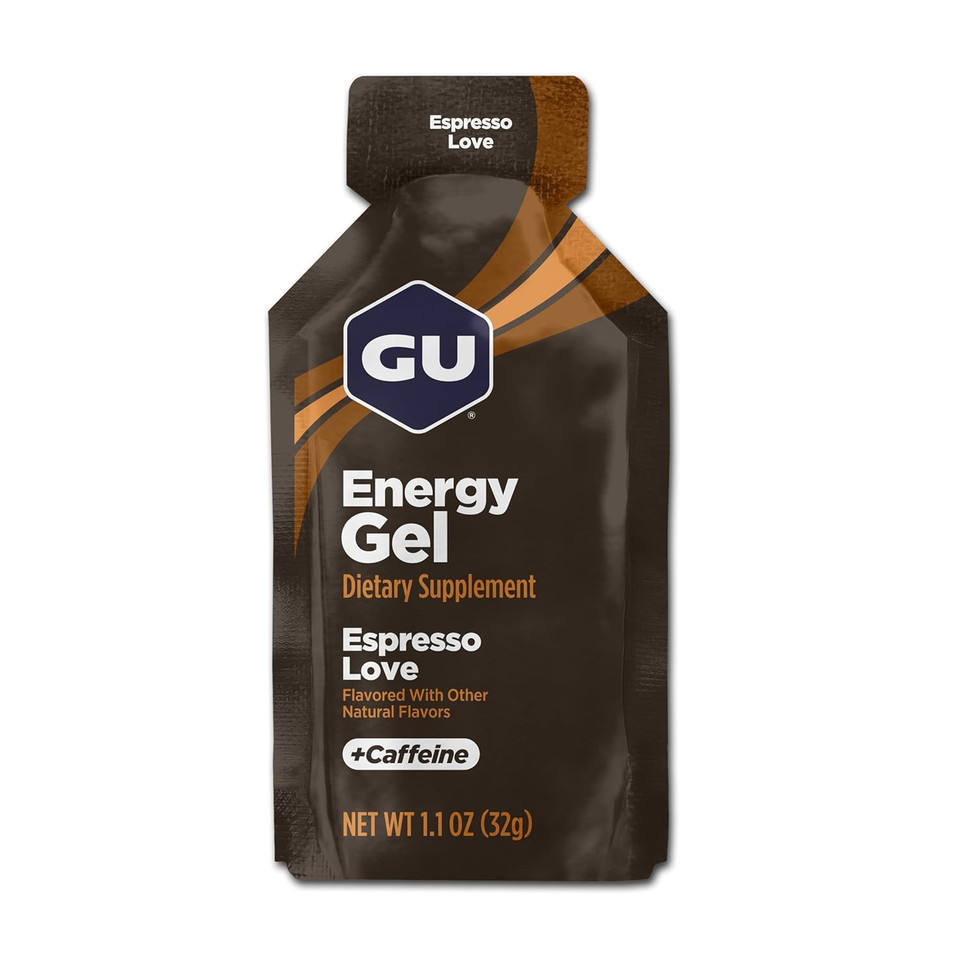 Gu Energy Original Sports Nutrition Energy Gel, Vegan, Gluten-Free, Kosher, And Dairy-Free On-The-Go Energy For Any Workout, 24-Count, Espresso Love