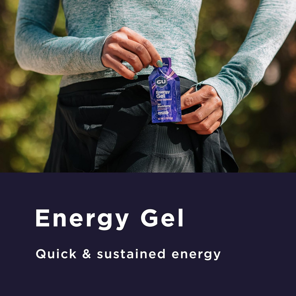 Gu Energy Original Sports Nutrition Energy Gel, Vegan, Gluten-Free, Kosher, And Dairy-Free On-The-Go Energy For Any Workout, 24-Count, Lemon Sublime