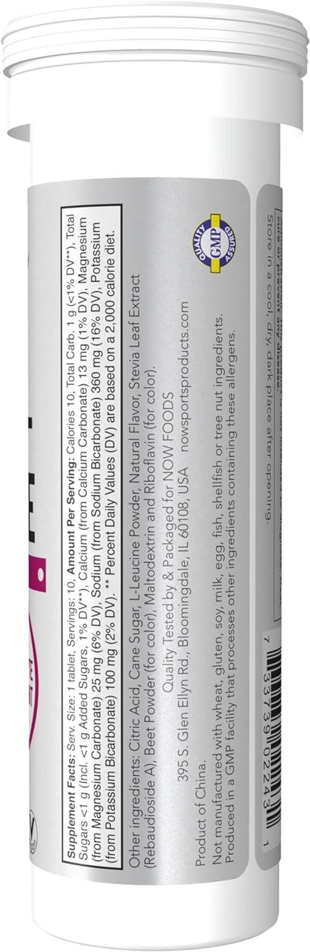Now Foods Sports Nutrition, Effervescent Effer-Hydrate, Electrolyte Supplement, Recovery*, Orange Strawberry, 10 Tablets