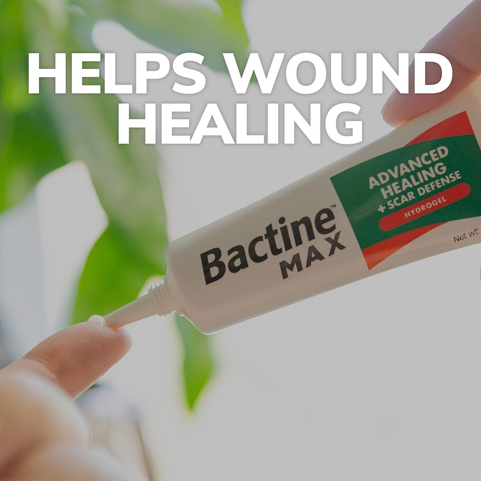 Bactine Max Advanced Healing Hydrogel With Scar Defense - Faster-Healing & First Aid Infection Protection With Natural Ingredients - Scar Prevention Gel - 0.75Oz, 2 Pack