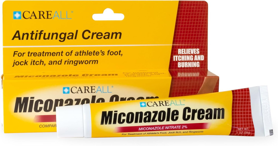 Careall Miconazole Nitrate 2% Antifungal Cream 1.0 Oz., Cures Most Athleteã¢ÂS Foot, Jock Itch, Ringworm, Compare To Leading Brand