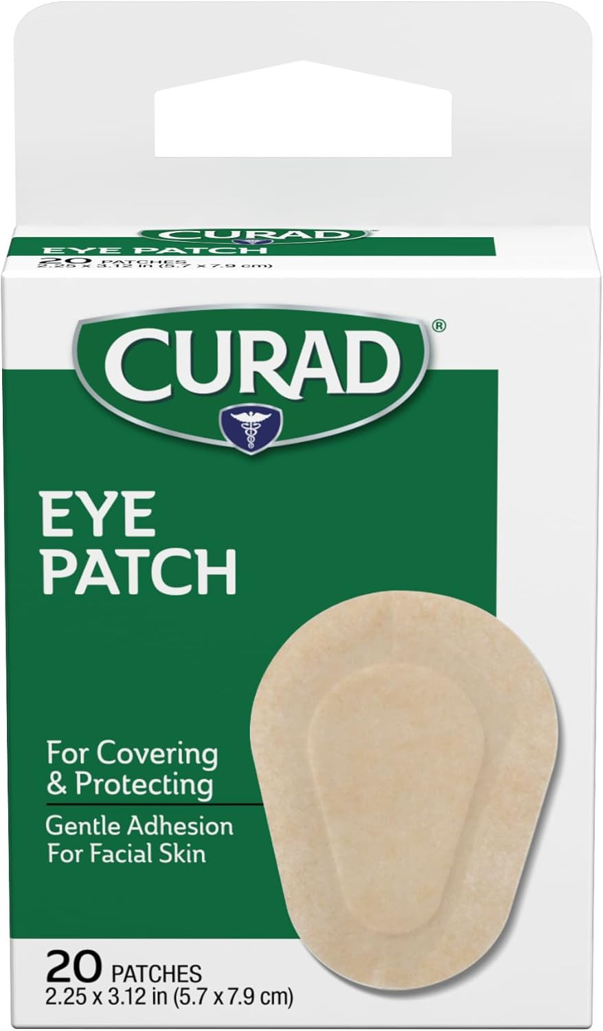 Curad Eye Patch, Non-Woven (Paper), 2 1/4 Inches X 3 1/8, Inches, 20 Count
